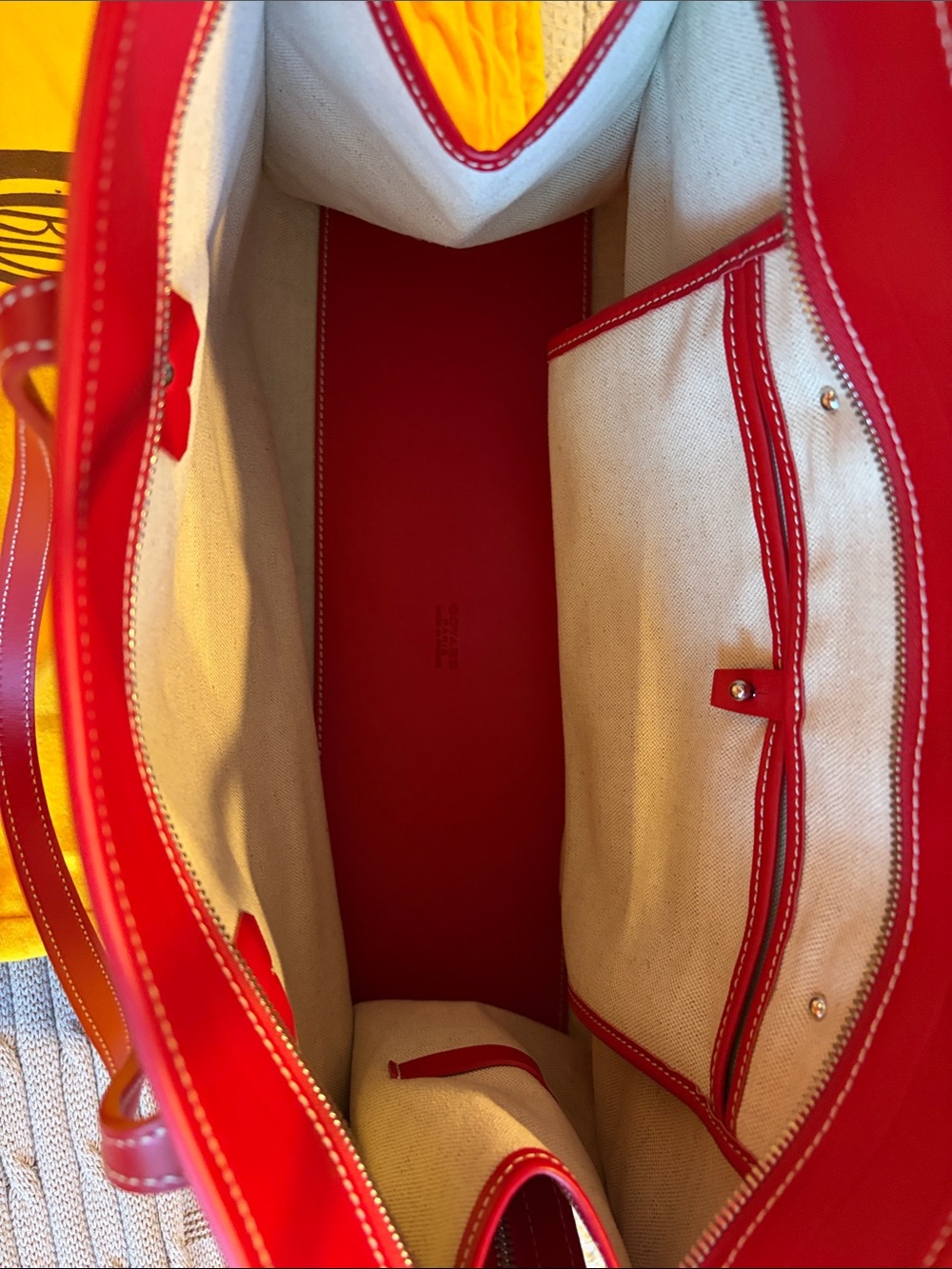 Goyard Red Marquises Tote - Picture 5 of 9